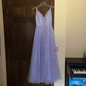 Lavender Long Prom Dress
